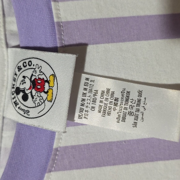 Disney- Mickey Mouse Striped Purple Shirt - Picture 3 of 4